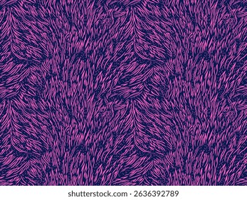 Seamless abstract pattern with organic fur-like texture or zebra stripes in colorful pink tones. Print for textiles, wallpaper, packaging, nature-inspired background in modern designs