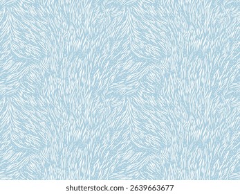 Seamless abstract pattern with organic fur-like texture or zebra stripes in pastel blue tones. Print for textiles, wallpaper, packaging,  background in modern designs, stylish and artistic projects.