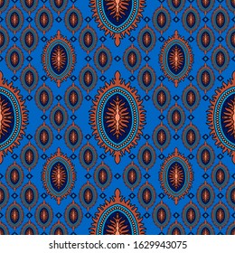 Seamless abstract pattern in oriental style. Print for textile and paper. Vector illustration.