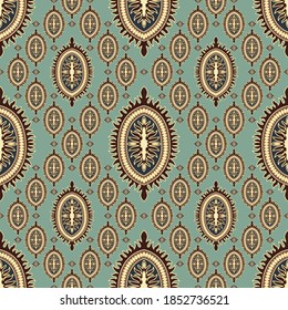 Patrón abstracto sin igual de estilo oriental. Impresión étnica tradicional para textiles y papel. Ilustración vectorial.
