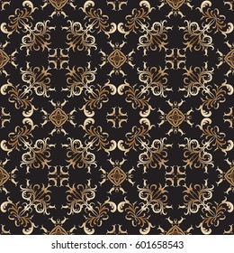 Seamless abstract pattern in Oriental style. Decorative and design elements for textile or book covers, manufacturing, wallpapers, print, gift wrap.