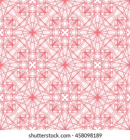 Seamless abstract pattern with ornament isolated on white (transparent) background. Vector illustration eps