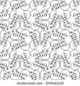 Seamless abstract pattern of ornate viintage elements  