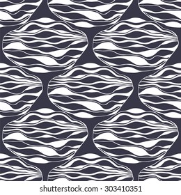 Seamless abstract pattern with oval ornament.