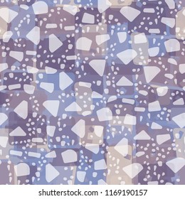 Seamless abstract pattern painted in colors of winter landscape.
In the foreground of the picture is a snow storm.