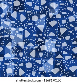 Seamless abstract pattern painted in colors of winter landscape.
In the foreground of the picture is a snow storm.