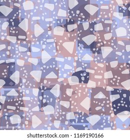 Seamless abstract pattern painted in colors of winter landscape.
In the foreground of the picture is a snow storm.