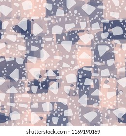 Seamless abstract pattern painted in colors of winter landscape.
In the foreground of the picture is a snow storm.