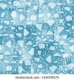 Seamless abstract pattern painted in colors of winter landscape.
In the foreground of the picture is a snow storm.