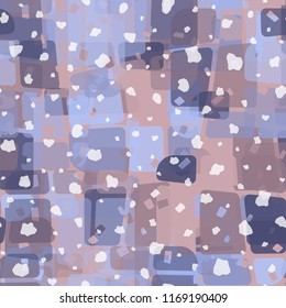 Seamless abstract pattern painted in colors of winter landscape.
In the foreground of the picture is a symbolic snowfall.