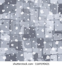Seamless abstract pattern painted in colors of winter landscape.
In the foreground of the picture is a symbolic snowfall.