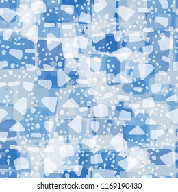 Seamless abstract pattern painted in colors of winter landscape.
In the foreground of the picture is a snow storm.