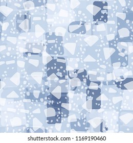 Seamless abstract pattern painted in colors of winter landscape.
In the foreground of the picture is a snow storm.