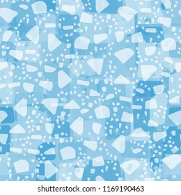 Seamless abstract pattern painted in colors of winter landscape.
In the foreground of the picture is a snow storm.