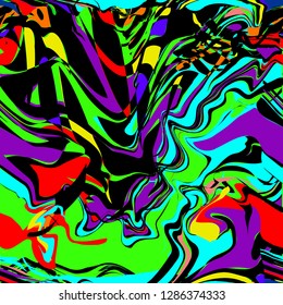 Seamless Abstract Pattern Painting- Vector