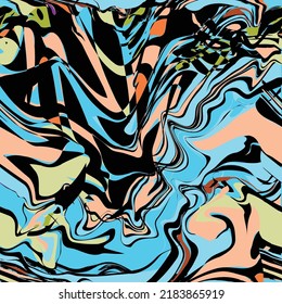 Seamless Abstract Pattern Painting- Vector