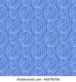 Seamless abstract pattern in pale cornflower blue and azure colors. Vector illustration.