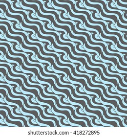 Seamless abstract pattern in pale cyan and gray-brown colors. Vector illustration.