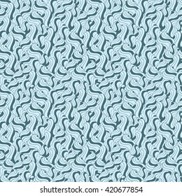 Seamless abstract pattern in pale cyan and teal colors. Vector illustration.
