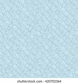 Seamless abstract pattern in pale cyan and teal colors. Vector illustration.