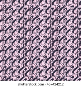 Seamless abstract pattern in pale magenta and dark brown colors. Vector illustration.