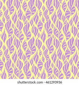 Seamless abstract pattern in pale magenta and yellow colors. Vector illustration.