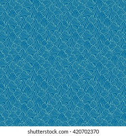 Seamless abstract pattern in pale pistachio and cerulean blue colors. Vector illustration.
