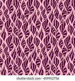 Seamless abstract pattern in pale rose and dark maroon colors. Vector illustration.