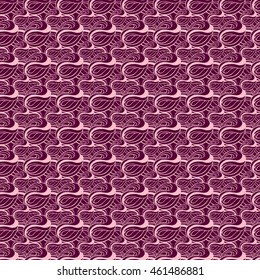 Seamless abstract pattern in pale rose and dark maroon colors. Vector illustration.