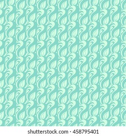 Seamless abstract pattern in pale turquoise and mint colors. Vector illustration.