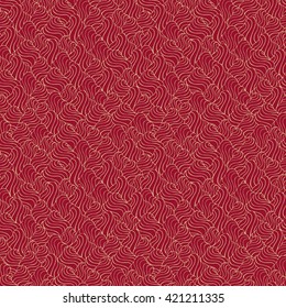 Seamless abstract pattern in pale yellow and brown colors. Vector illustration.