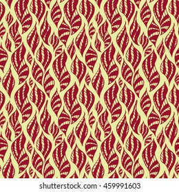 Seamless abstract pattern in pale yellow and brown colors. Vector illustration.