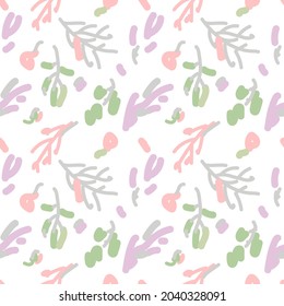 Seamless abstract pattern in pastel colors. Vector illustration.
