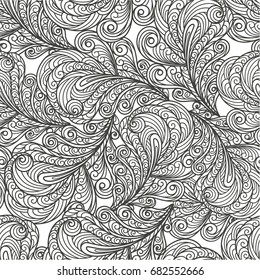 seamless abstract pattern with peacock feather.