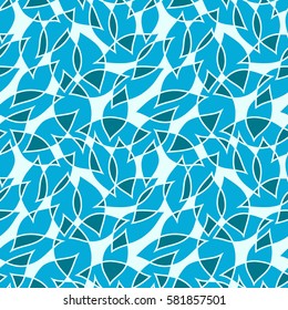 Seamless abstract pattern with petals. Vector illustration with leaves. Abstract texture. 