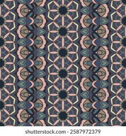 Seamless  abstract pattern in pink black green blue for scarves or pillows, for printing on fabric or paper.  Ribbons.  Home decor, interior design, cloth design.