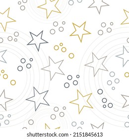 Seamless abstract pattern with pink and blue sharp stars on white background. It can be use for valentines day wrapping paper or wedding invitation card background.