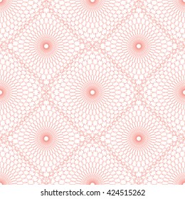 Seamless abstract pattern with pink ornament isolated on white (transparent) background. Vector illustration eps