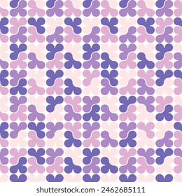Patrón abstracto inconsútil de las flores de los círculos rosados y púrpuras. Diseño para Fondos de pantalla, fondos, telas, papel de embalaje.