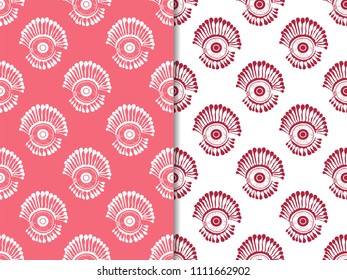 Seamless abstract pattern pop-art eye