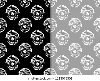 Seamless abstract pattern pop-art eye