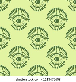 Seamless abstract pattern pop-art eye