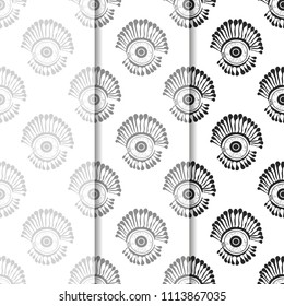 Seamless abstract pattern pop-art eye