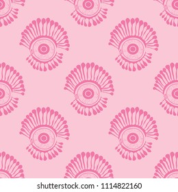 Seamless abstract pattern pop-art eye