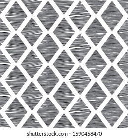 Seamless abstract pattern. Print for textile and paper in black and white colors. Vector illustration.