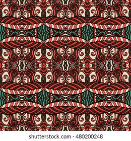 Seamless abstract pattern for printing on fabric or paper. Hand drawn background.