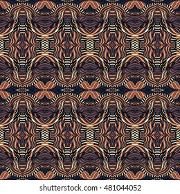 Seamless abstract pattern for printing on fabric or paper. Hand drawn background.
