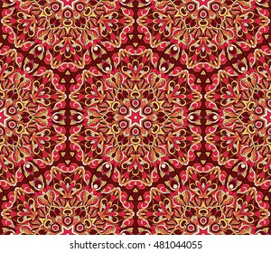 Seamless abstract pattern for printing on fabric or paper. Hand drawn background.