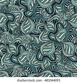 Seamless abstract pattern for printing on fabric or paper. Hand drawn background.