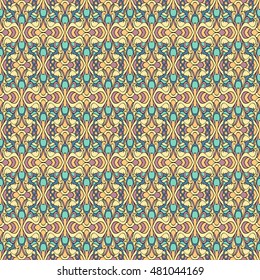 Seamless abstract pattern for printing on fabric or paper. Hand drawn background.